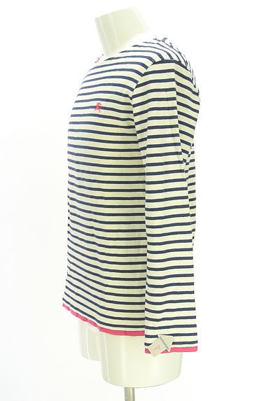 BURBERRY BLACK LABEL（バーバリーブラックレーベル）の古着「ワンポイントボーダーカットソー（カットソー・プルオーバー）」大画像４へ