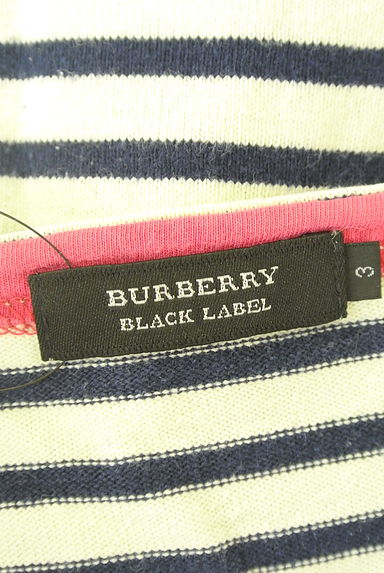 BURBERRY BLACK LABEL（バーバリーブラックレーベル）の古着「ワンポイントボーダーカットソー（カットソー・プルオーバー）」大画像６へ