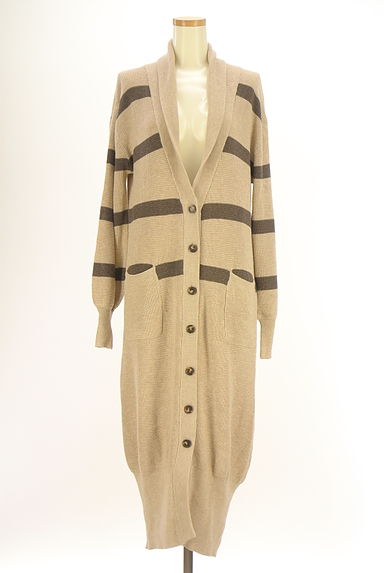 ayane（アヤン）の古着「ボーダーロングニットカーディガン（カーディガン・ボレロ）」大画像１へ