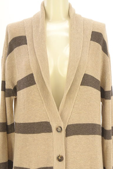 ayane（アヤン）の古着「ボーダーロングニットカーディガン（カーディガン・ボレロ）」大画像４へ