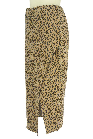 クリックで大画像表示 CYNICAL(シニカル)の古着「レオパード柄ラップ風膝下起毛スカート(スカート)」大画像3へ