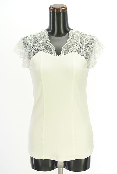 クリックで大画像表示 ayane(アヤン)の古着「レース切替リブトップス(カットソー・プルオーバー)」大画像1へ