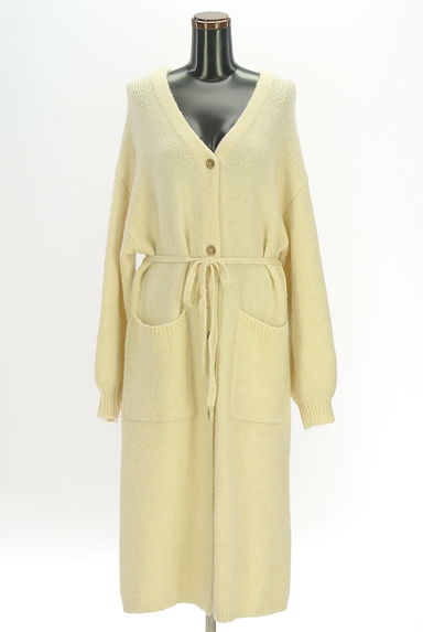 Samansa Mos2（サマンサモスモス）の古着「ベルト付きロングニットカーディガン（カーディガン・ボレロ）」大画像１へ