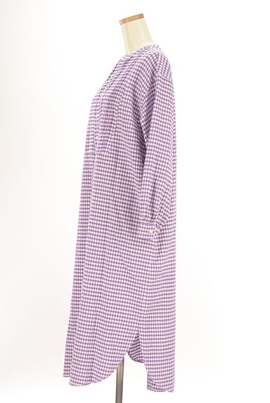 Samansa Mos2（サマンサモスモス）の古着「ギンガムチェックシャツワンピース（ワンピース・チュニック）」大画像３へ