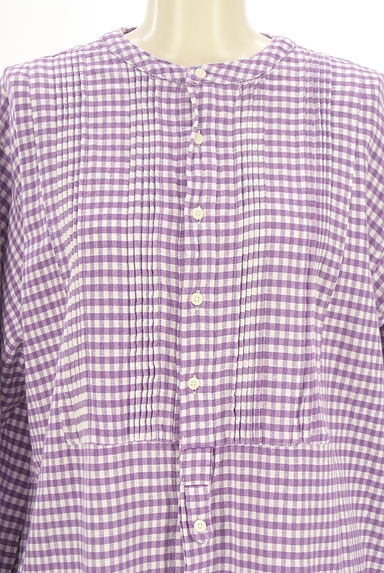 Samansa Mos2（サマンサモスモス）の古着「ギンガムチェックシャツワンピース（ワンピース・チュニック）」大画像４へ