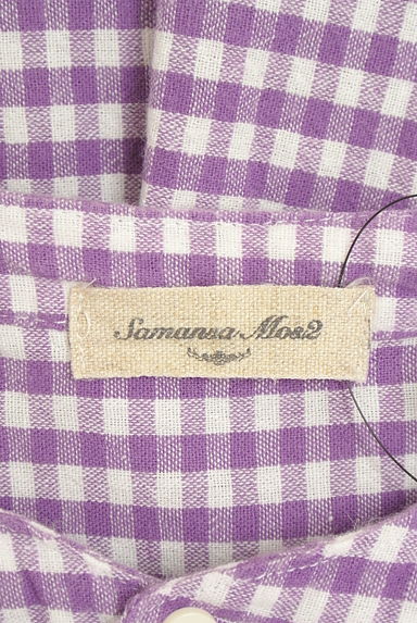 Samansa Mos2（サマンサモスモス）の古着「ギンガムチェックシャツワンピース（ワンピース・チュニック）」大画像６へ