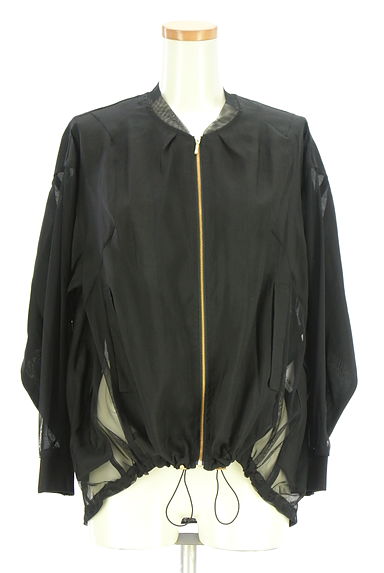 DOUDOU（ドゥドゥ）の古着「ドロストヘムメッシュ切替ブルゾン（ブルゾン・スタジャン）」大画像１へ