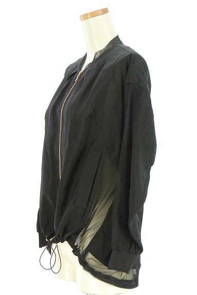 DOUDOU（ドゥドゥ）の古着「ドロストヘムメッシュ切替ブルゾン（ブルゾン・スタジャン）」大画像３へ