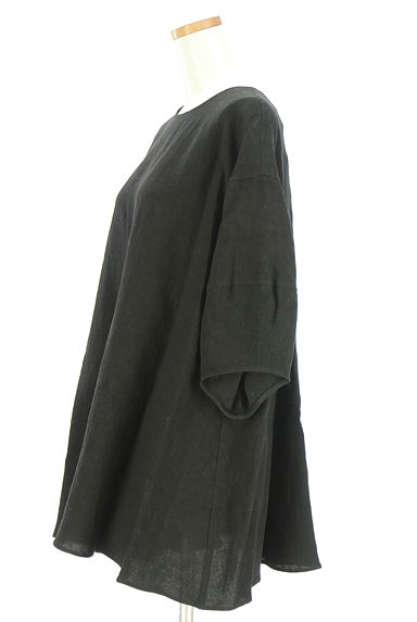 クリックで大画像表示 BEARDSLEY(ビアズリー)の古着「パールボタンフレアリネンブラウス(ジャケット)」大画像3へ