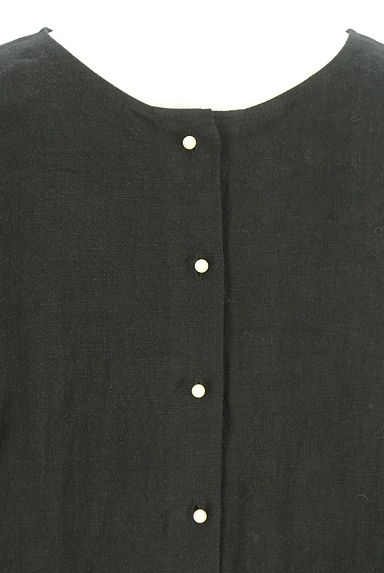 クリックで大画像表示 BEARDSLEY(ビアズリー)の古着「パールボタンフレアリネンブラウス(ジャケット)」大画像4へ