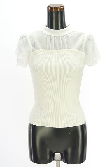 MISCH MASCH（ミッシュマッシュ）の古着「シアー切替リブニット（カットソー・プルオーバー）」大画像１へ