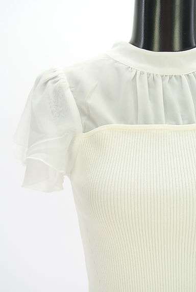 MISCH MASCH（ミッシュマッシュ）の古着「シアー切替リブニット（カットソー・プルオーバー）」大画像４へ