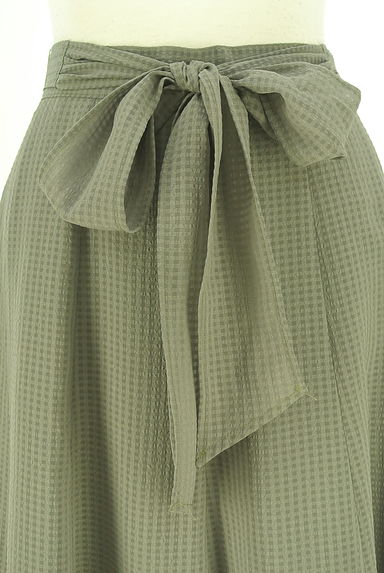 クリックで大画像表示 KarL Park Lane(カールパークレーン)の古着「ベルト付きシアーチェック膝丈スカート(スカート)」大画像4へ