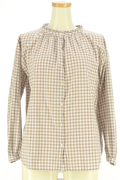 クリックで大画像表示 studio CLIP(スタディオクリップ)の古着「フリルカラーチェック柄ブラウス(ブラウス)」大画像1へ