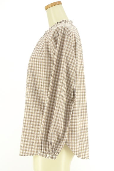 クリックで大画像表示 studio CLIP(スタディオクリップ)の古着「フリルカラーチェック柄ブラウス(ブラウス)」大画像3へ