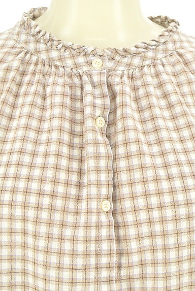 クリックで大画像表示 studio CLIP(スタディオクリップ)の古着「フリルカラーチェック柄ブラウス(ブラウス)」大画像4へ