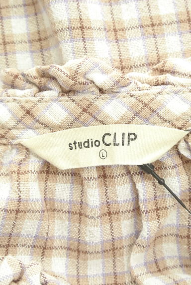 クリックで大画像表示 studio CLIP(スタディオクリップ)の古着「フリルカラーチェック柄ブラウス(ブラウス)」大画像6へ