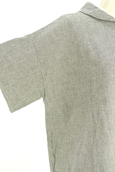 クリックで大画像表示 Samansa Mos2(サマンサモスモス)の古着「チェック柄綿麻チュニック(カットソー・プルオーバー)」大画像4へ