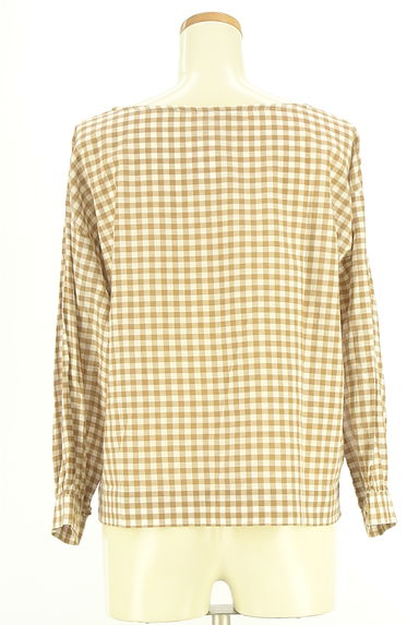 Samansa Mos2（サマンサモスモス）の古着「チェック柄綿麻ブラウス（カットソー・プルオーバー）」大画像２へ