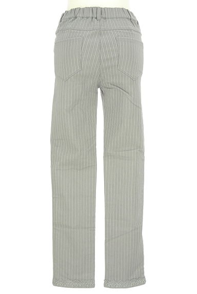 クリックで大画像表示 axes femme(アクシーズファム)の古着「レース付ストライプストレッチパンツ(パンツ)」大画像2へ