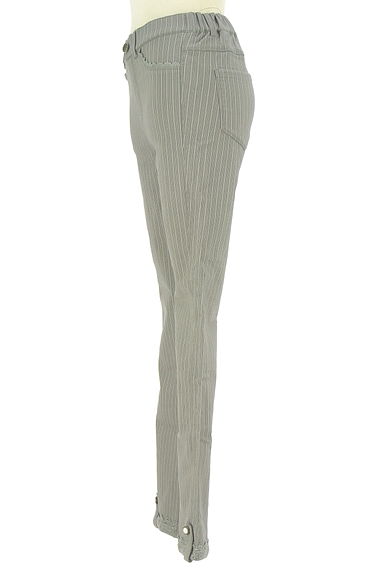クリックで大画像表示 axes femme(アクシーズファム)の古着「レース付ストライプストレッチパンツ(パンツ)」大画像3へ