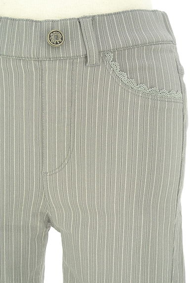 クリックで大画像表示 axes femme(アクシーズファム)の古着「レース付ストライプストレッチパンツ(パンツ)」大画像4へ