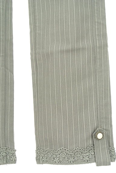 クリックで大画像表示 axes femme(アクシーズファム)の古着「レース付ストライプストレッチパンツ(パンツ)」大画像5へ