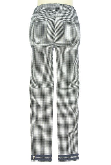 クリックで大画像表示 axes femme(アクシーズファム)の古着「レース裾ギンガムチェックスキニーパンツ(パンツ)」大画像2へ