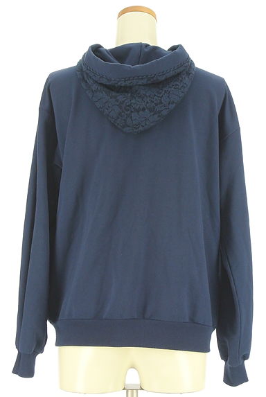 クリックで大画像表示 axes femme(アクシーズファム)の古着「レースフードジップパーカー(スウェット・パーカー)」大画像2へ