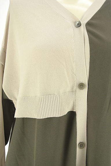 クリックで大画像表示 OSMOSIS(オズモーシス)の古着「別地切替アシンメトリーバイカラーカーディガン。(カーディガン・ボレロ)」大画像4へ