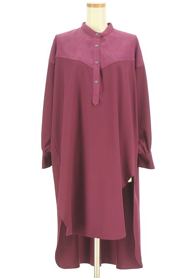 クリックで大画像表示 OSMOSIS(オズモーシス)の古着「コーデュロイ切替ロングシャツワンピース(ワンピース・チュニック)」大画像1へ