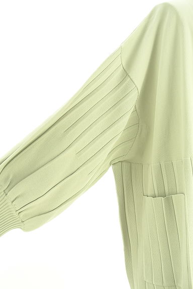 クリックで大画像表示 OSMOSIS(オズモーシス)の古着「太リブ切替ログニットカーディガン(カーディガン・ボレロ)」大画像4へ