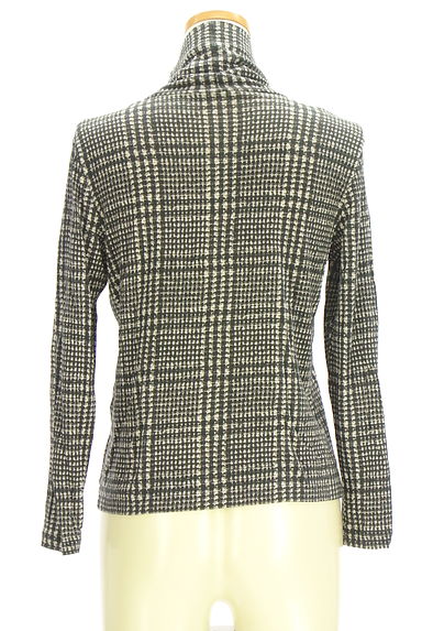 クリックで大画像表示 HIROKO KOSHINO(ヒロココシノ)の古着「チェック柄ハイネックカットソー(カットソー・プルオーバー)」大画像2へ