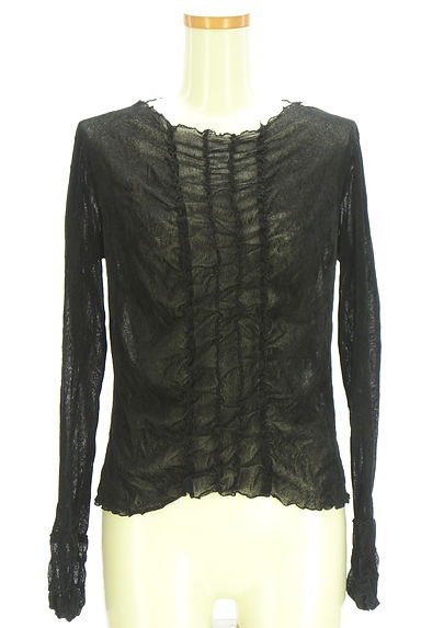 クリックで大画像表示 HIROKO KOSHINO(ヒロココシノ)の古着「シアーニットカットソー(カットソー・プルオーバー)」大画像1へ