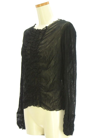 クリックで大画像表示 HIROKO KOSHINO(ヒロココシノ)の古着「シアーニットカットソー(カットソー・プルオーバー)」大画像3へ