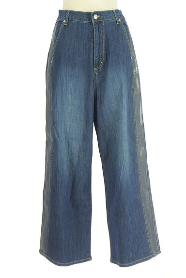 クリックで大画像表示 NICOLE(ニコル)の古着「WALDO サイドラインワイドデニムパンツ(デニムパンツ)」大画像1へ