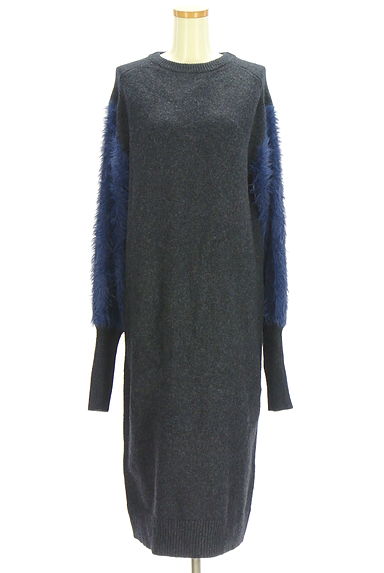 クリックで大画像表示 MURUA(ムルーア)の古着「袖シャギーニットワンピース(ワンピース・チュニック)」大画像1へ