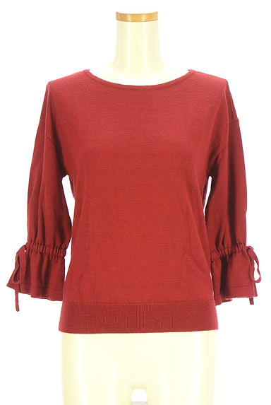 クリックで大画像表示 UNTITLED(アンタイトル)の古着「袖ドロストリボン7分袖ニットトップス(ニット)」大画像1へ