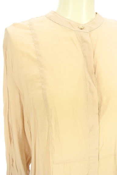 earth music&ecology（アースミュージック＆エコロジー）の古着「バンドカラーシアーブラウス（ブラウス）」大画像４へ