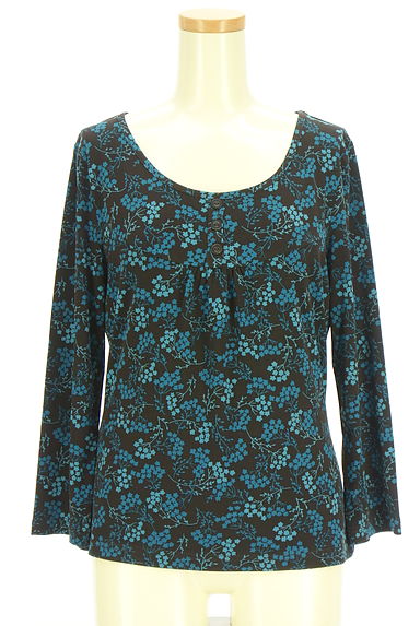 クリックで大画像表示 Laura Ashley(ローラアシュレイ)の古着「花柄ストレッチカットソー(カットソー・プルオーバー)」大画像1へ