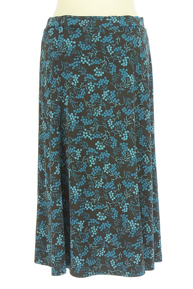 クリックで大画像表示 Laura Ashley(ローラアシュレイ)の古着「ストレッチ花柄ミモレスカート(スカート)」大画像2へ