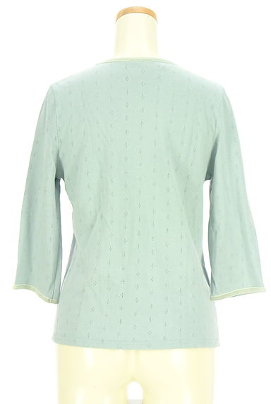 クリックで大画像表示 Laura Ashley(ローラアシュレイ)の古着「ベロアパイピング7分袖カーディガン(カーディガン・ボレロ)」大画像2へ