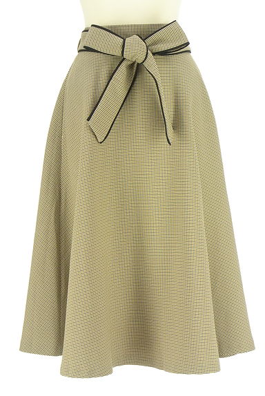 クリックで大画像表示 Couture Brooch(クチュールブローチ)の古着「ベルト付きミモレフレアスカート(ロングスカート・マキシスカート)」大画像1へ