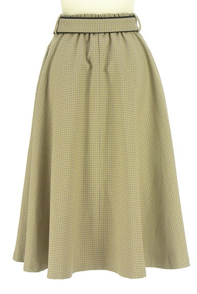 クリックで大画像表示 Couture Brooch(クチュールブローチ)の古着「ベルト付きミモレフレアスカート(ロングスカート・マキシスカート)」大画像2へ