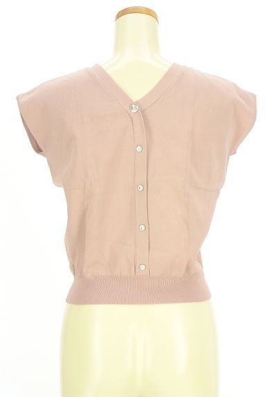 Couture Brooch（クチュールブローチ）の古着「背中ビジューボタンノースリニットトップス（ニット）」大画像２へ