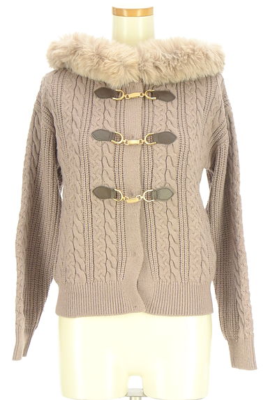 クリックで大画像表示 MISCH MASCH(ミッシュマッシュ)の古着「ダッフルケーブルニットカーディガン(コート)」大画像1へ