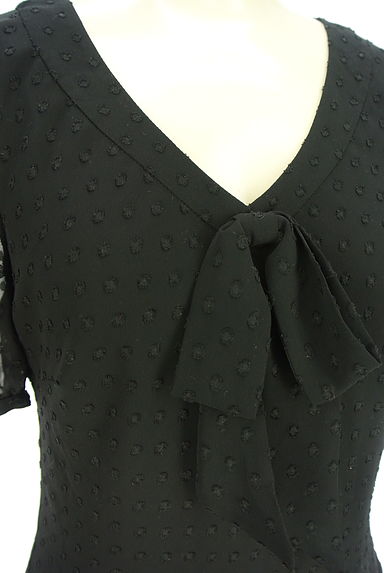 クリックで大画像表示 Laura Ashley(ローラアシュレイ)の古着「ドットドビーシフォンブラウス(カットソー・プルオーバー)」大画像4へ