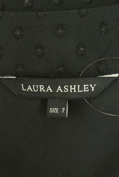 クリックで大画像表示 Laura Ashley(ローラアシュレイ)の古着「ドットドビーシフォンブラウス(カットソー・プルオーバー)」大画像6へ