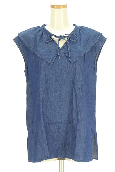 クリックで大画像表示 Feroux(フェルゥ)の古着「ビッグカラーデニムブラウス(カットソー・プルオーバー)」大画像1へ