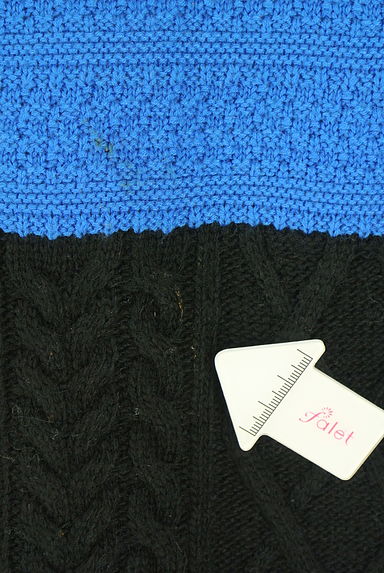 クリックで大画像表示 ROSE BUD(ローズバッド)の古着「編地切替モックネックニットトップス(セーター)」大画像5へ